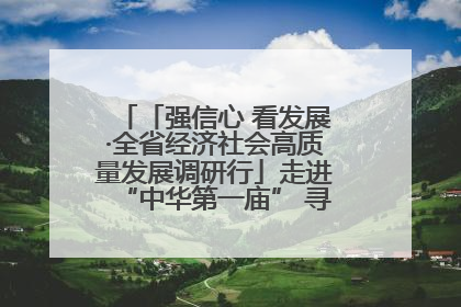 「强信心 看发展·全省经济社会高质量发展调研行」走进“中华第一庙” 寻根伏羲 祭祖龙城