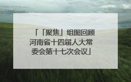 「聚焦」组图回顾河南省十四届人大常委会第十七次会议