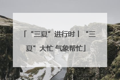 “三夏”进行时丨“三夏”大忙 气象帮忙