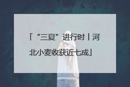 “三夏”进行时丨河北小麦收获近七成