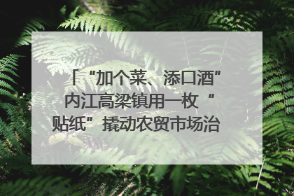 “加个菜、添口酒” 内江高梁镇用一枚“贴纸”撬动农贸市场治理｜万千气象看四川