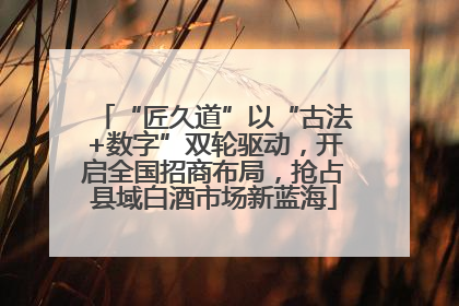 “匠久道”以“古法+数字”双轮驱动，开启全国招商布局，抢占县域白酒市场新蓝海