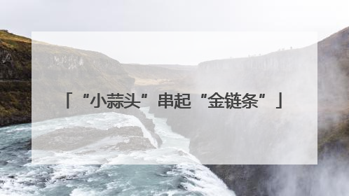 “小蒜头”串起“金链条”