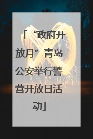 “政府开放月”青岛公安举行警营开放日活动
