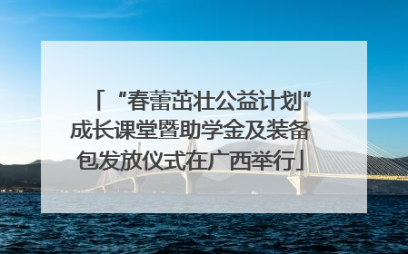 “春蕾茁壮公益计划”成长课堂暨助学金及装备包发放仪式在广西举行
