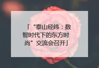 “泰山经纬：数智时代下的东方时尚”交流会召开
