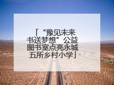 “豫见未来 书送梦想”公益图书室点亮永城五所乡村小学