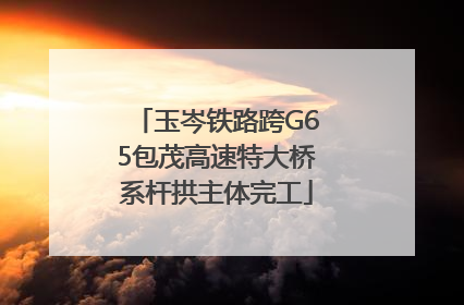 玉岑铁路跨G65包茂高速特大桥系杆拱主体完工