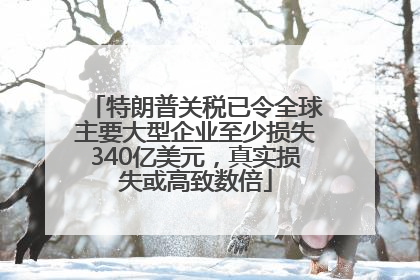 特朗普关税已令全球主要大型企业至少损失340亿美元，真实损失或高致数倍