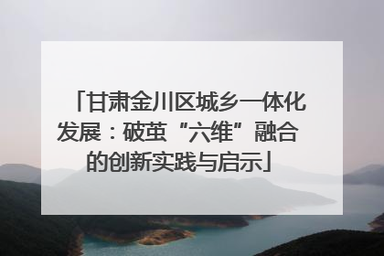 甘肃金川区城乡一体化发展：破茧“六维”融合的创新实践与启示