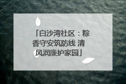 白沙湾社区：粽香守安筑防线 清风润廉护家园