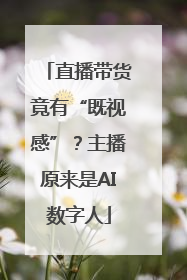 直播带货竟有“既视感”？主播原来是AI数字人