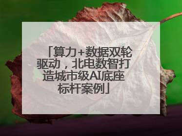算力+数据双轮驱动，北电数智打造城市级AI底座标杆案例