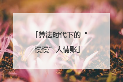 算法时代下的“慢慢”人情账