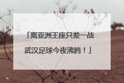 离亚洲王座只差一战 武汉足球今夜沸腾！