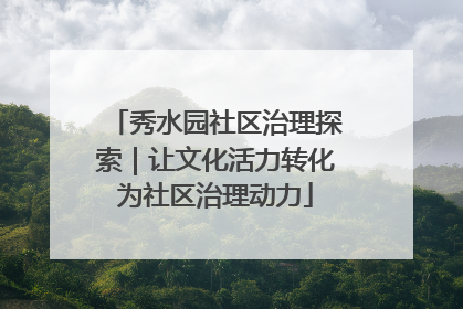 秀水园社区治理探索｜让文化活力转化为社区治理动力