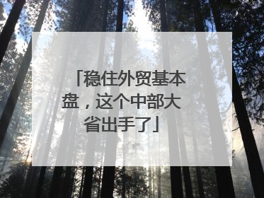 稳住外贸基本盘，这个中部大省出手了