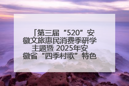 第三届“520”安徽文旅惠民消费季研学主题暨 2025年安徽省“四季村歌”特色展演燃动池州
