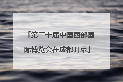第二十届中国西部国际博览会在成都开幕