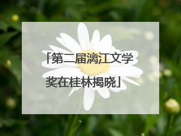 第二届漓江文学奖在桂林揭晓