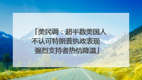 美民调：超半数美国人不认可特朗普执政表现 强烈支持者热情降温