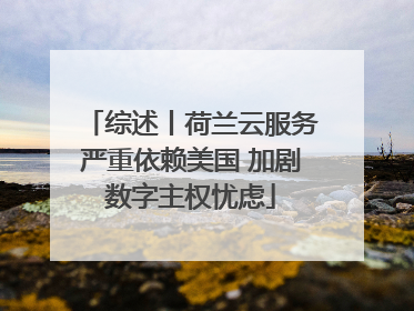 综述丨荷兰云服务严重依赖美国 加剧数字主权忧虑