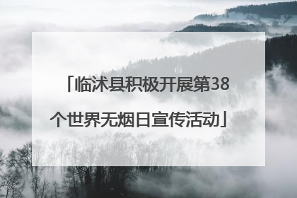 临沭县积极开展第38个世界无烟日宣传活动