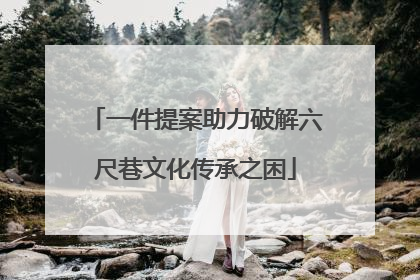 一件提案助力破解六尺巷文化传承之困