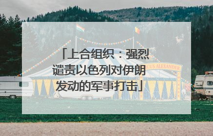 上合组织：强烈谴责以色列对伊朗发动的军事打击