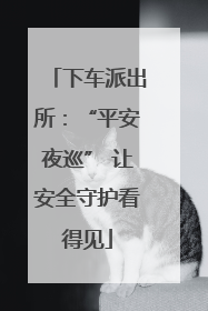 下车派出所：“平安夜巡” 让安全守护看得见