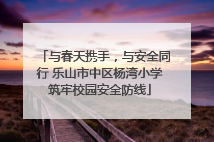 与春天携手，与安全同行 乐山市中区杨湾小学筑牢校园安全防线