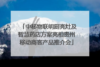 中移物联明厨亮灶及智慧药店方案亮相贵州移动商客产品推介会