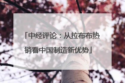 中经评论：从拉布布热销看中国制造新优势