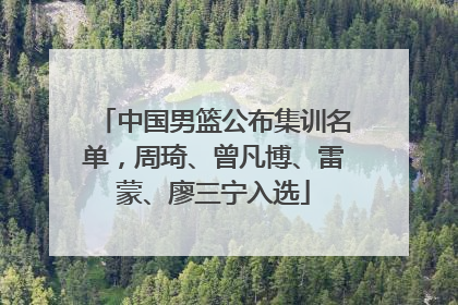 中国男篮公布集训名单，周琦、曾凡博、雷蒙、廖三宁入选