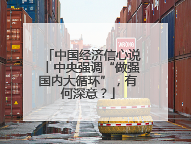 中国经济信心说丨中央强调“做强国内大循环”，有何深意？