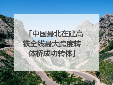 中国最北在建高铁全线最大跨度转体桥成功转体