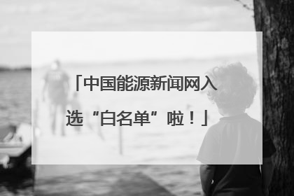 中国能源新闻网入选“白名单”啦！