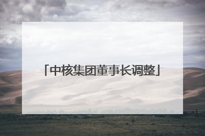 中核集团董事长调整