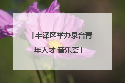 丰泽区举办泉台青年人才 音乐荟