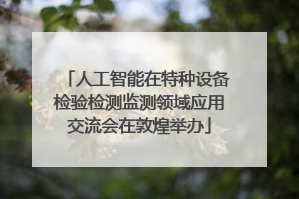 人工智能在特种设备检验检测监测领域应用交流会在敦煌举办