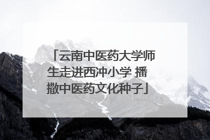 云南中医药大学师生走进西冲小学 播撒中医药文化种子