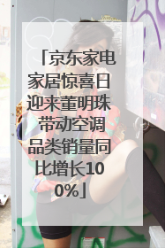 京东家电家居惊喜日迎来董明珠 带动空调品类销量同比增长100%