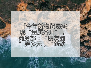 今年货物贸易实现“量质齐升”，商务部：“朋友圈”更多元，“新动能”加快集聚