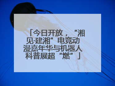 今日开放，“湘见·建湘”电竞动漫嘉年华与机器人科普展超“燃”