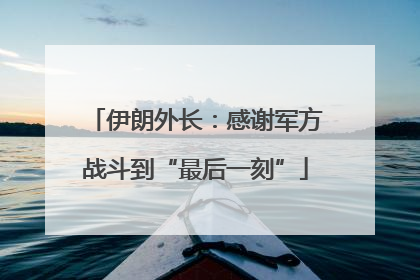 伊朗外长：感谢军方战斗到“最后一刻”