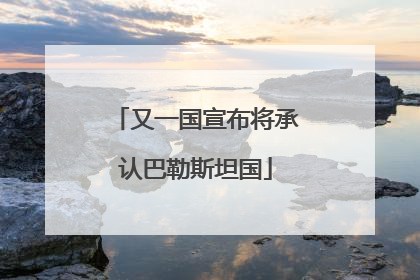 又一国宣布将承认巴勒斯坦国