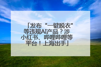 发布“一键脱衣”等违规AI产品？涉小红书、哔哩哔哩等平台！上海出手
