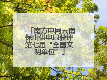 南方电网云南保山供电局获评第七届“全国文明单位”