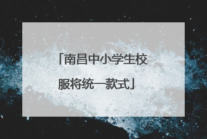 南昌中小学生校服将统一款式