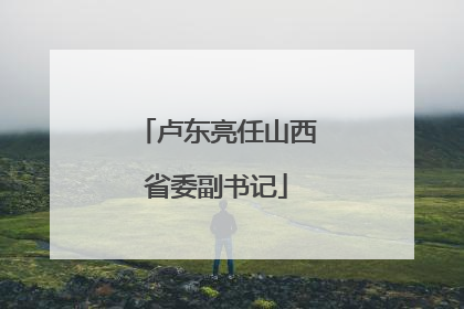 卢东亮任山西省委副书记
